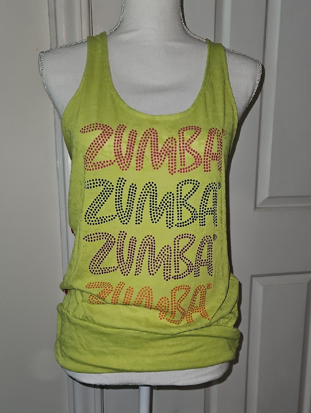Zumba Fitness Neon Lime Mesh Top